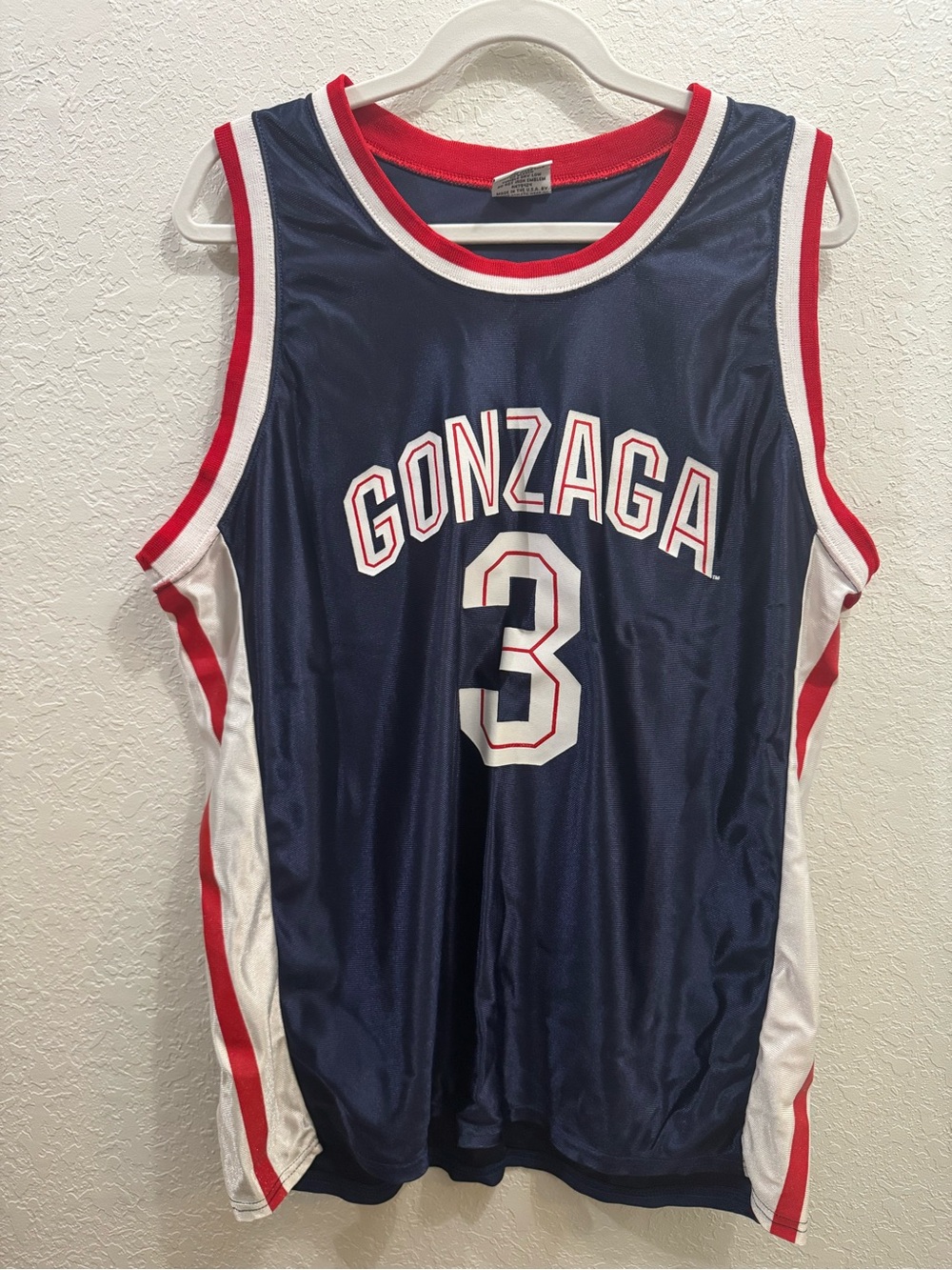 Vintage Gonzaga #3 Navy Basketball Jersey-M